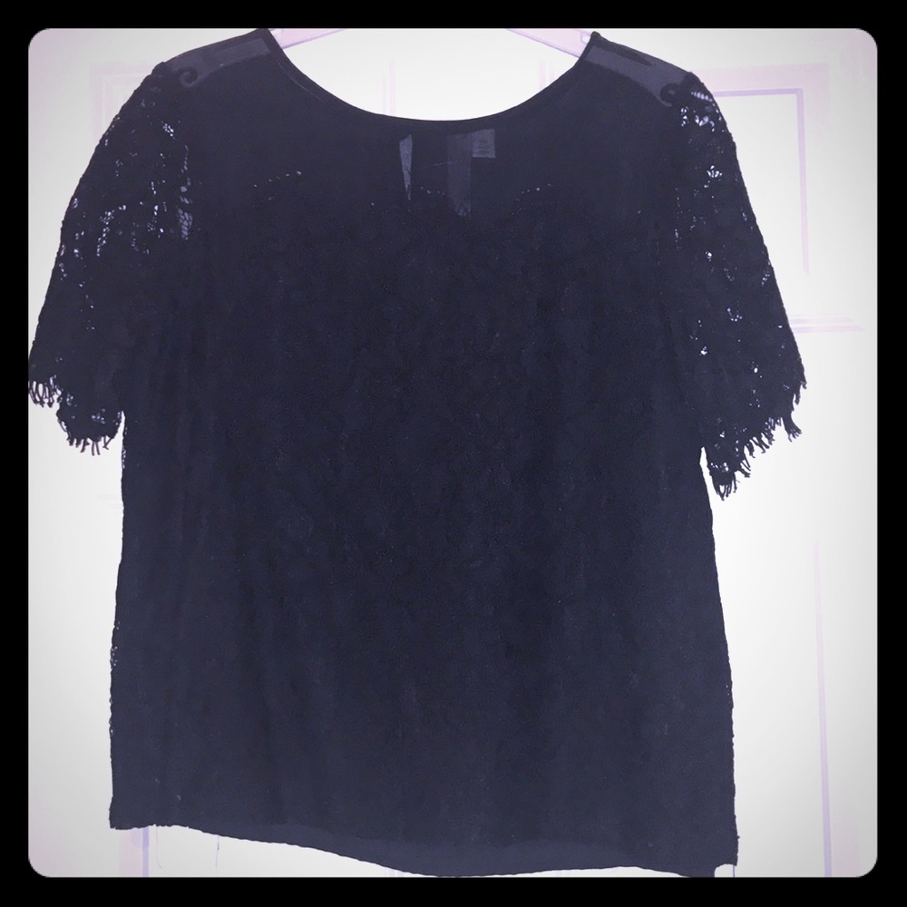 Black lace blouse